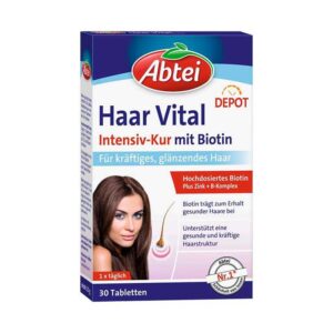 قرص Haar Vital intensiv kur mit آبتای (Abtei) – تقویتکننده مو، پوست و ناخن(بسته ۳۰ عددی) 5 Abtei Hair Vital Tab 1 | الیرام شاپ